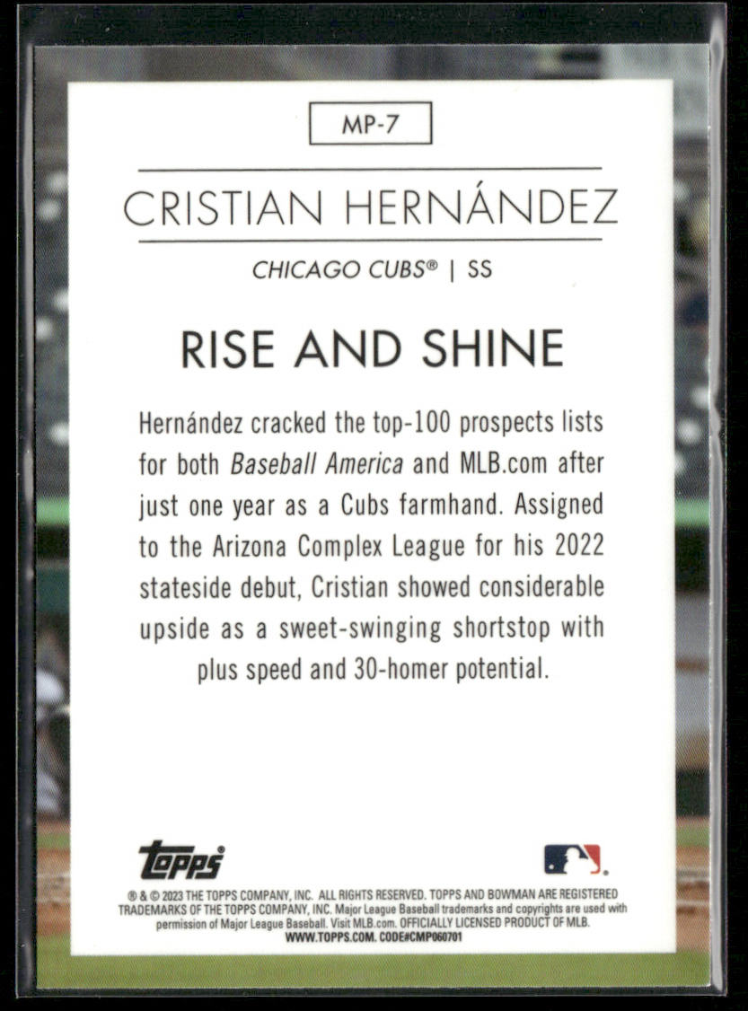 Cristian Hernandez 2023 Bowman Modern Prospects #MP-7 Chicago Cubs