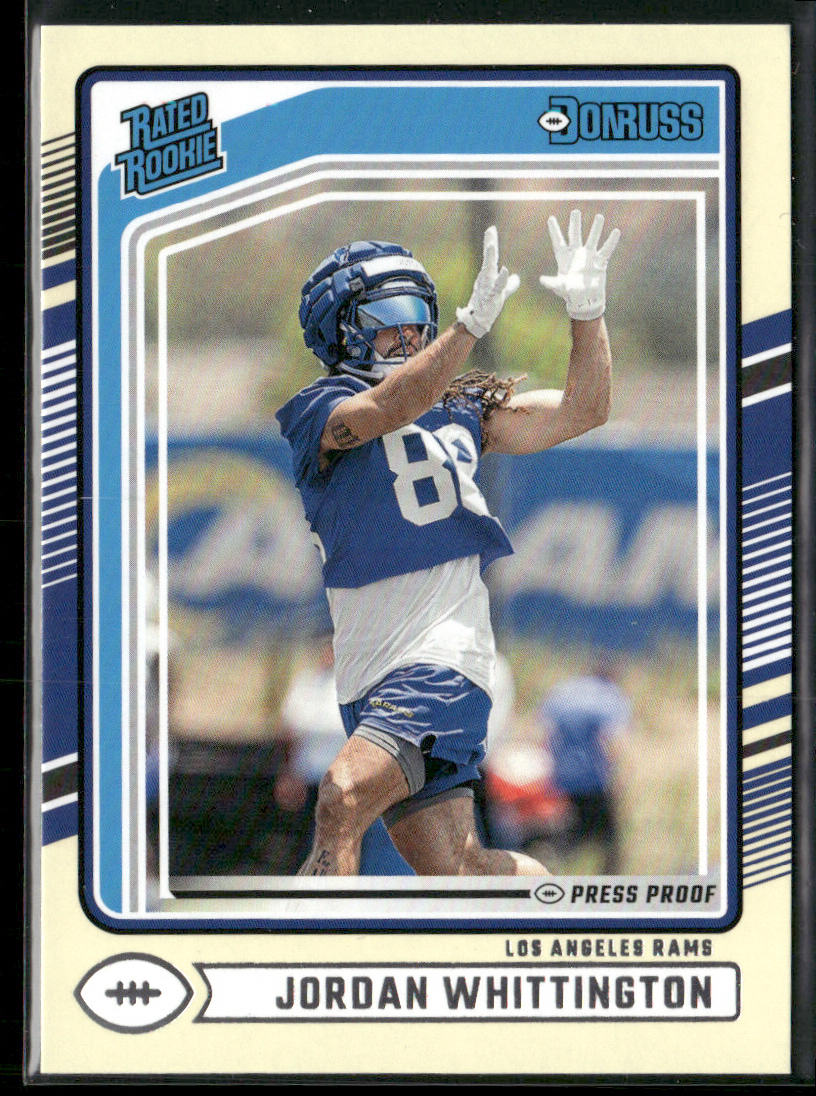 Jordan Whittington 2024 Donruss Press Proof Yellow #352 RC Los Angeles Rams