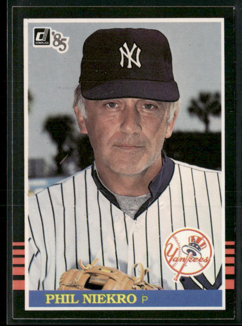 Phil Niekro 1985 Donruss #458 New York Yankees front