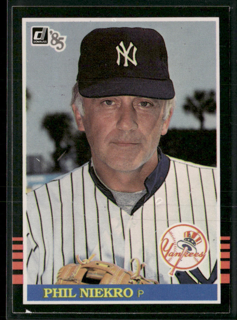Phil Niekro 1985 Donruss #458 New York Yankees front