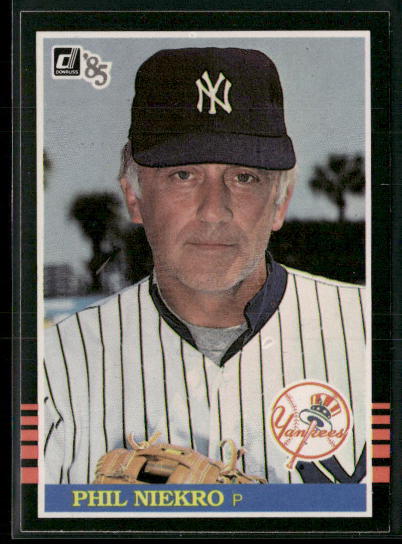 Phil Niekro 1985 Donruss #458 New York Yankees front