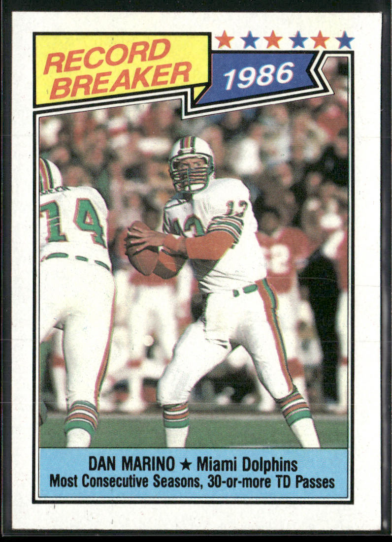 Dan Marino 1987 Topps #6c Miami Dolphins front