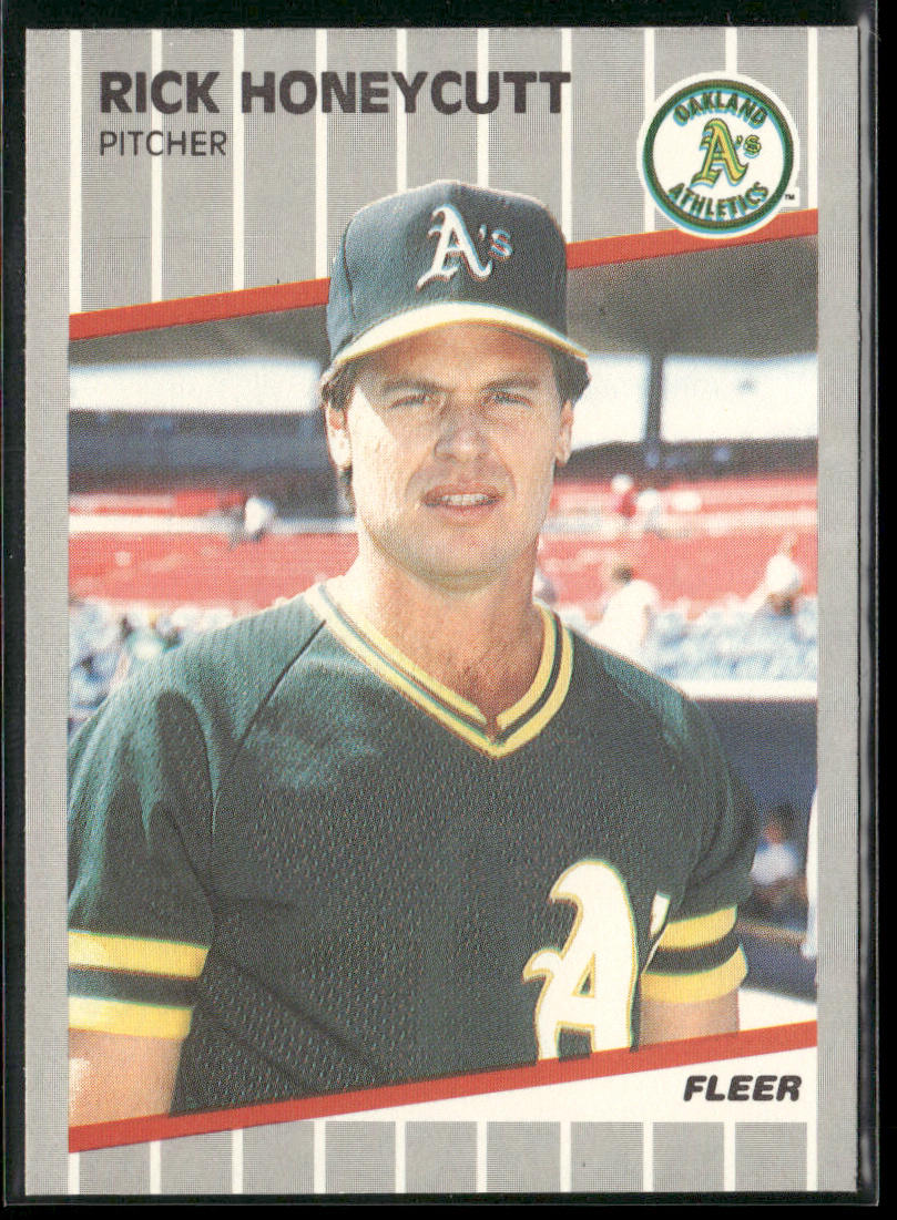 Rick Honeycutt 1989 Fleer #11 Oakland Athletics