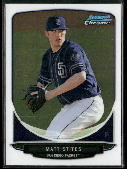 Matt Stites 2013 Bowman Chrome Prospects #BCP41 San Diego Padres