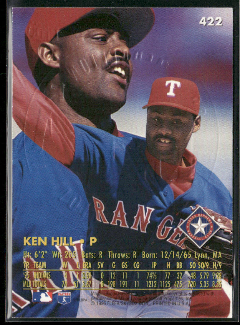 Ken Hill 1996 Ultra Gold Medallion #422 Texas Rangers