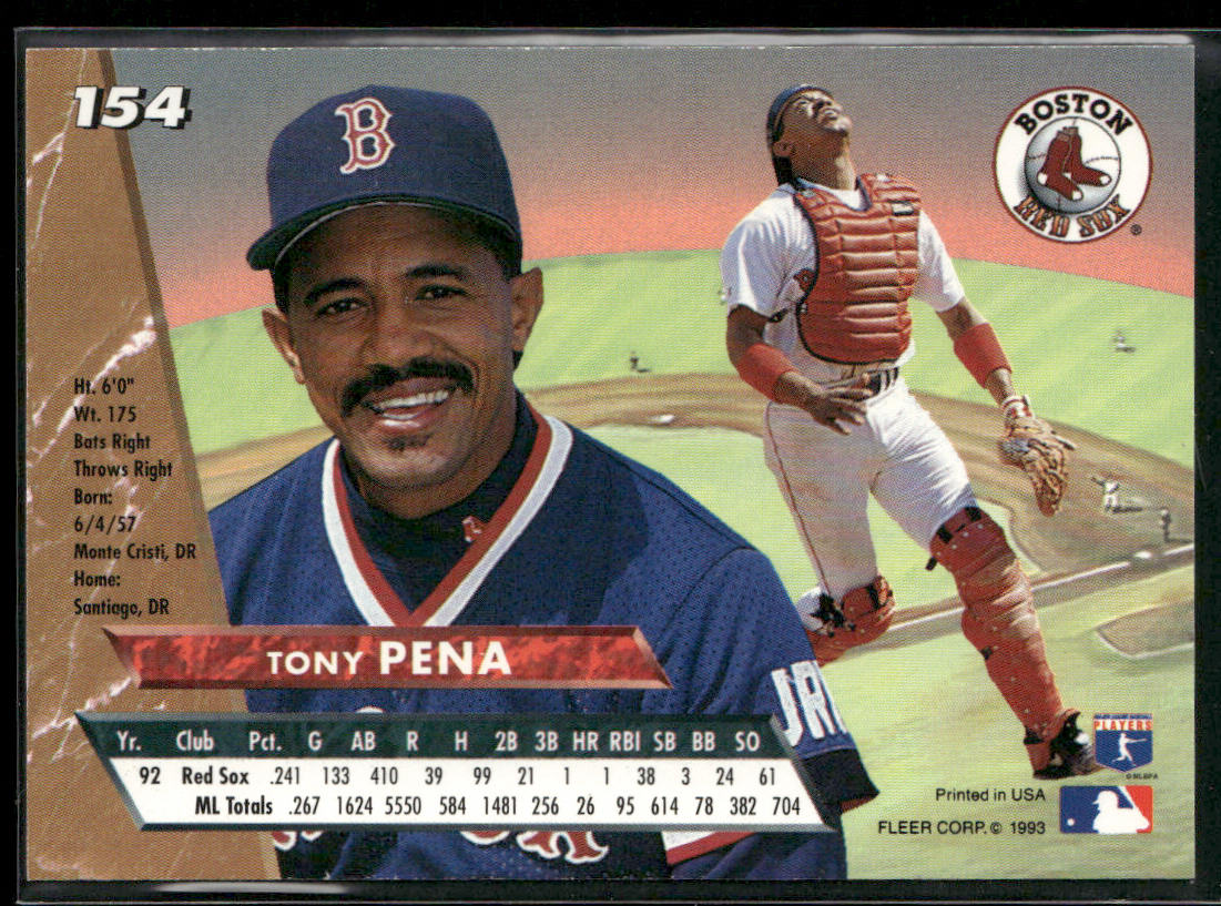 Tony Pena 1993 Ultra #154 Boston Red Sox