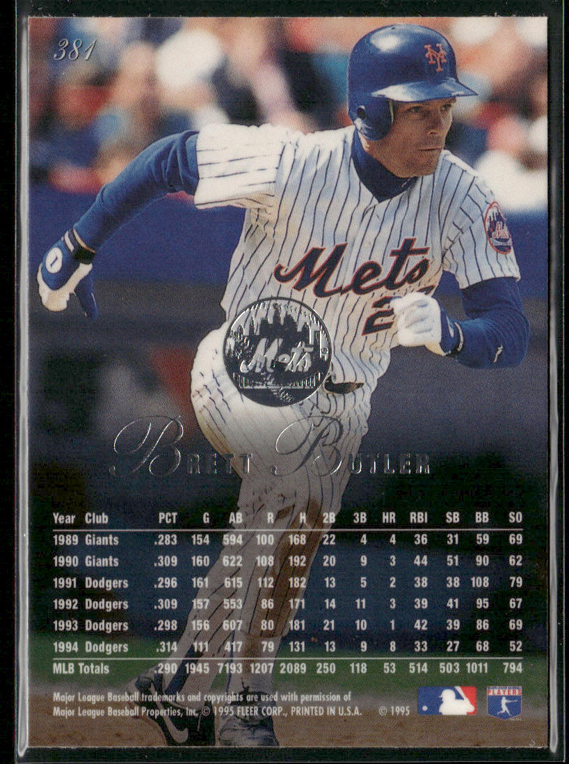 Brett Butler 1995 Flair #381 New York Mets