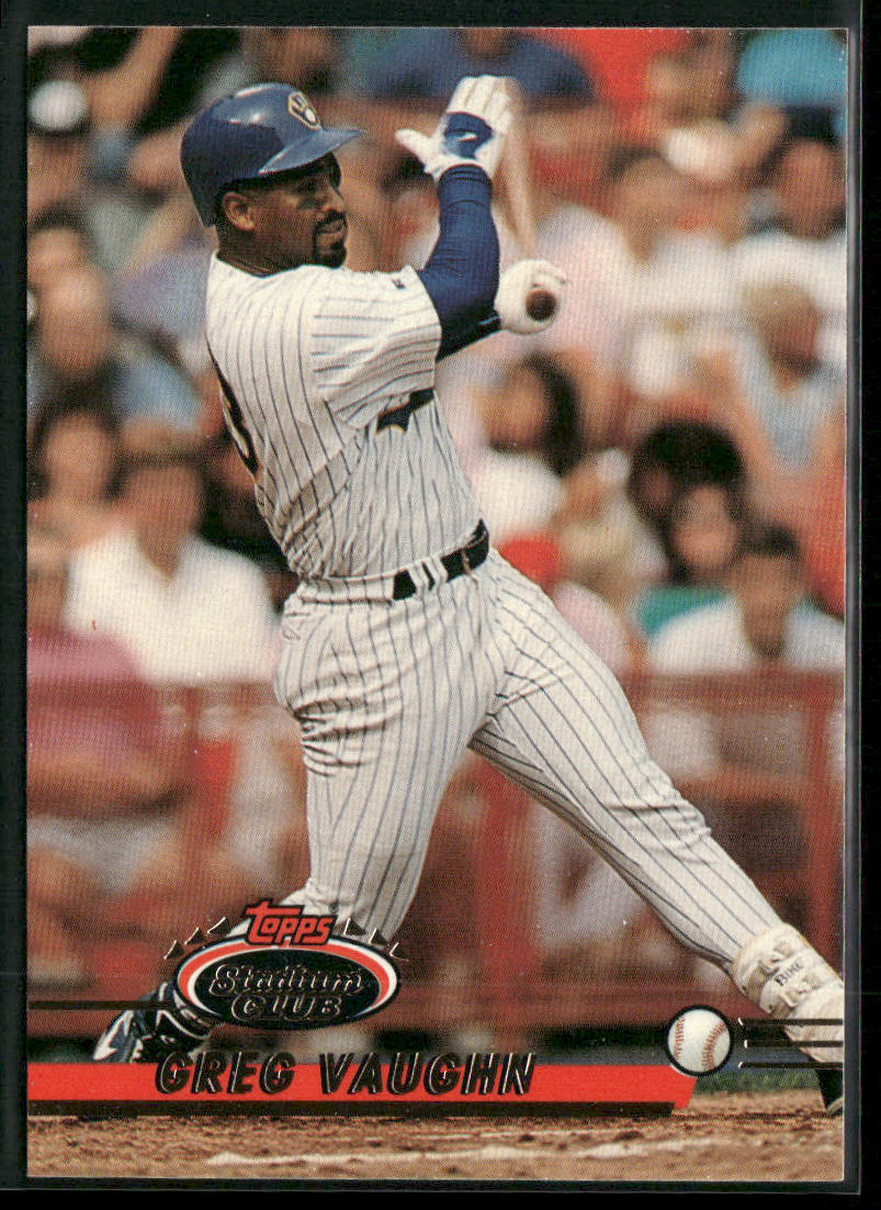 Greg Vaughn 1993 Stadium Club #122 Milwaukee Brewers