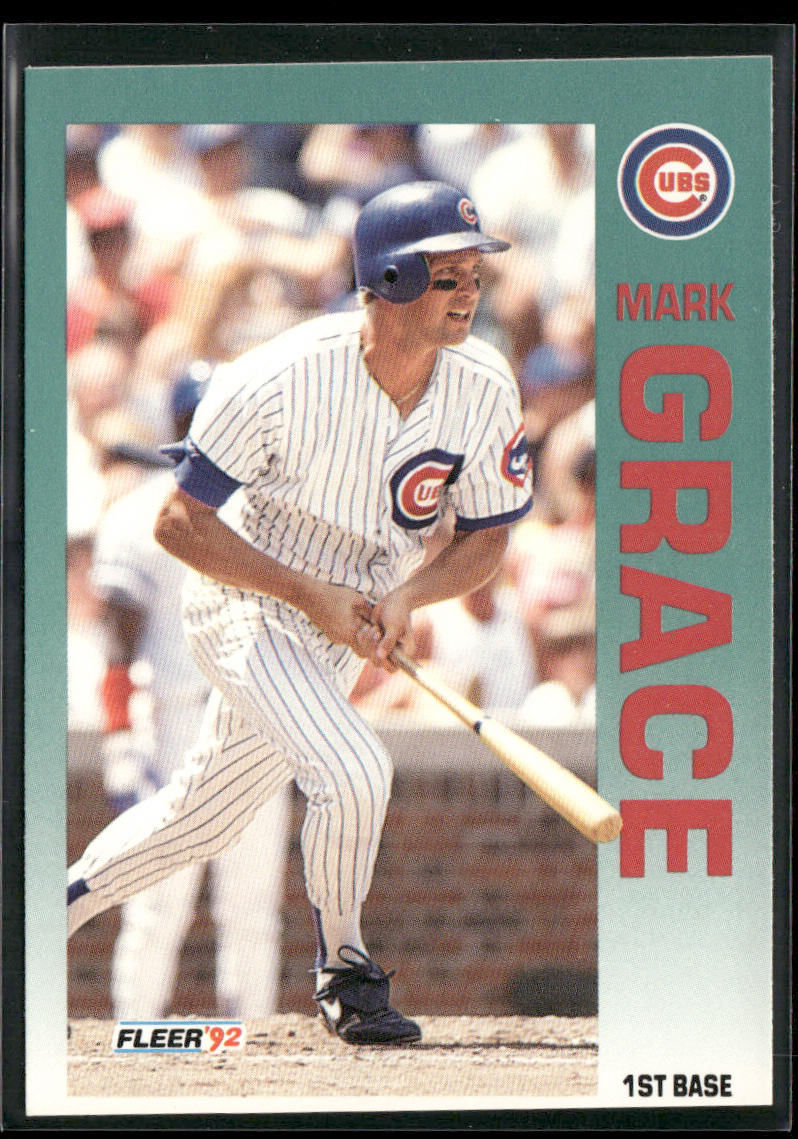 Mark Grace 1992 Fleer #381b Chicago Cubs