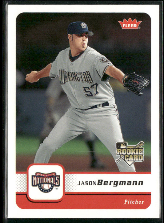 Jason Bergmann 2006 Fleer #221 RC Washington Nationals