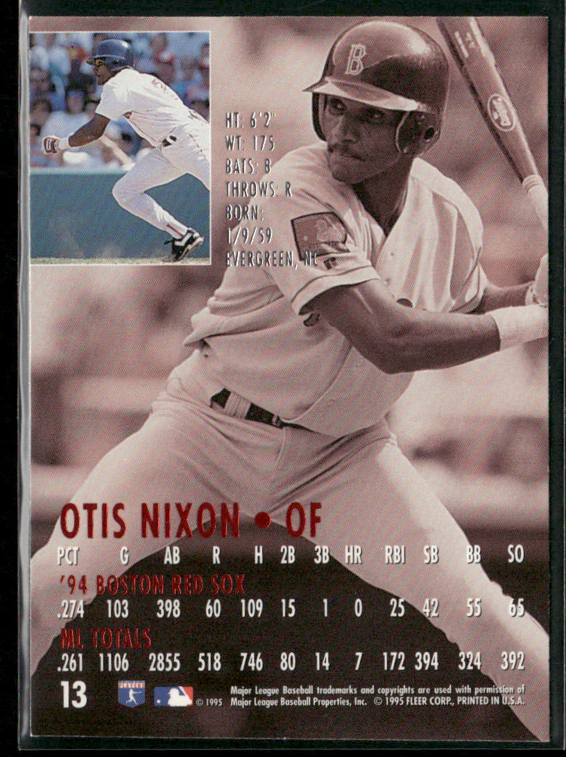 Otis Nixon 1995 Ultra #13 Boston Red Sox