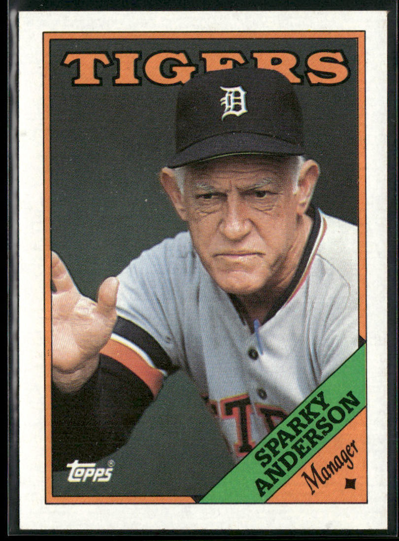 Sparky Anderson 1988 Topps #14 Detroit Tigers
