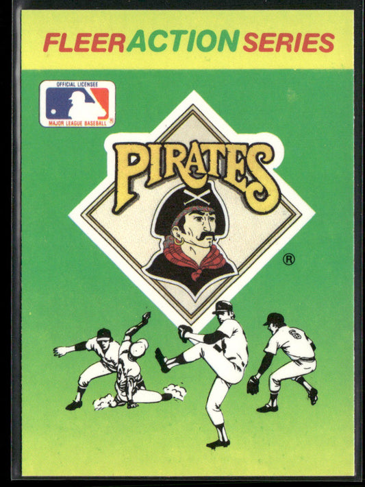 Pittsburgh Pirates 1990 Fleer Action Series Team Stickers #NNO Pirates