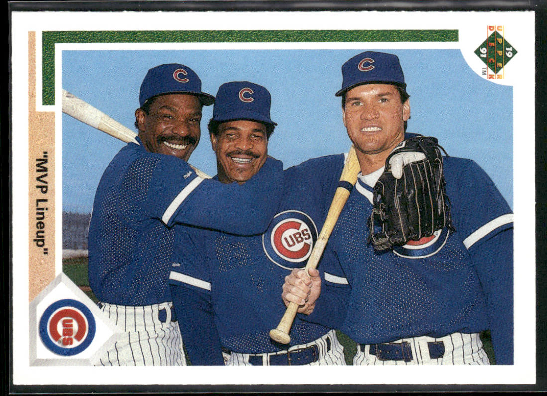 MVP Lineup (Dawson / Bell / Sandberg) 1991 Upper Deck #725b Chicago Cubs
