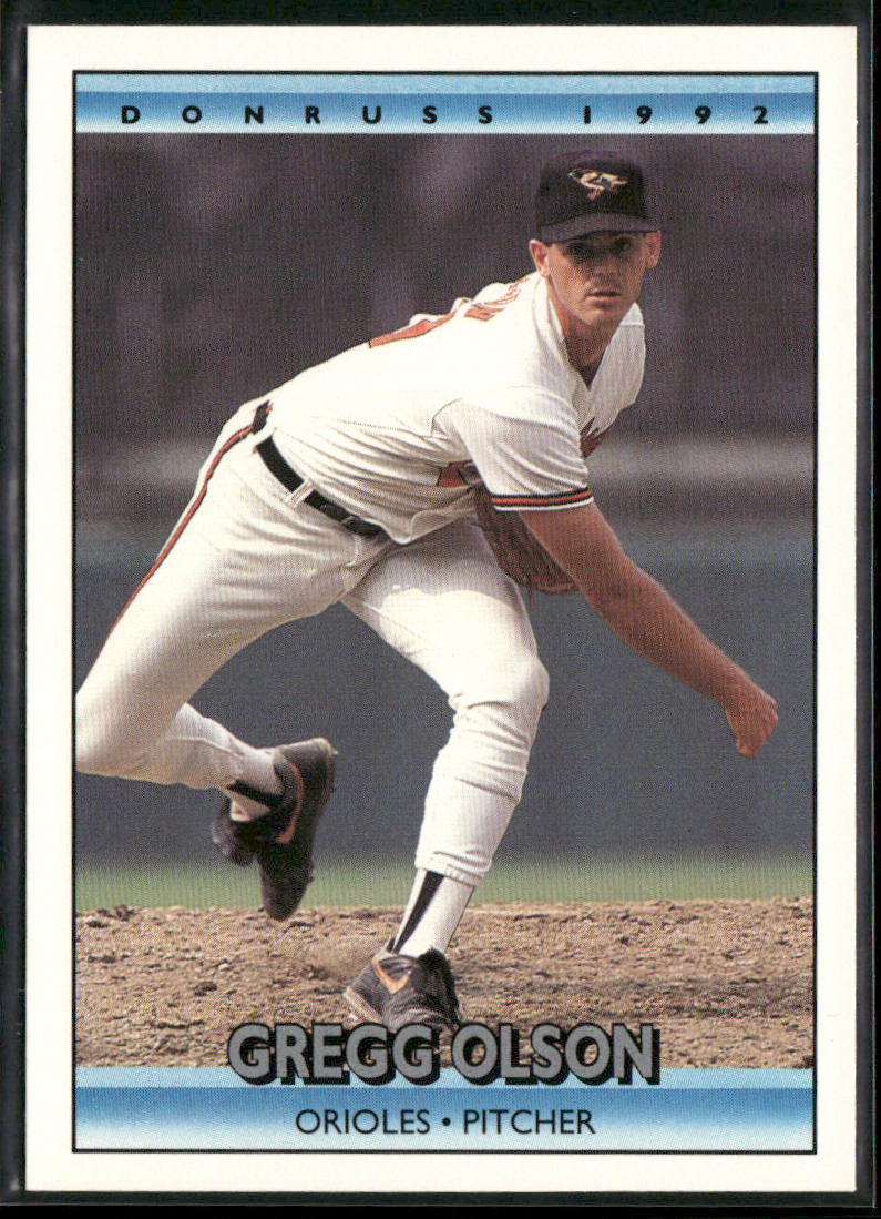 Gregg Olson 1992 Donruss #110b Baltimore Orioles