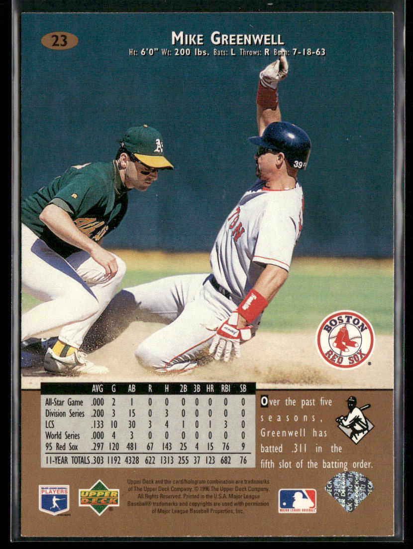 Mike Greenwell 1996 Upper Deck #23 Boston Red Sox