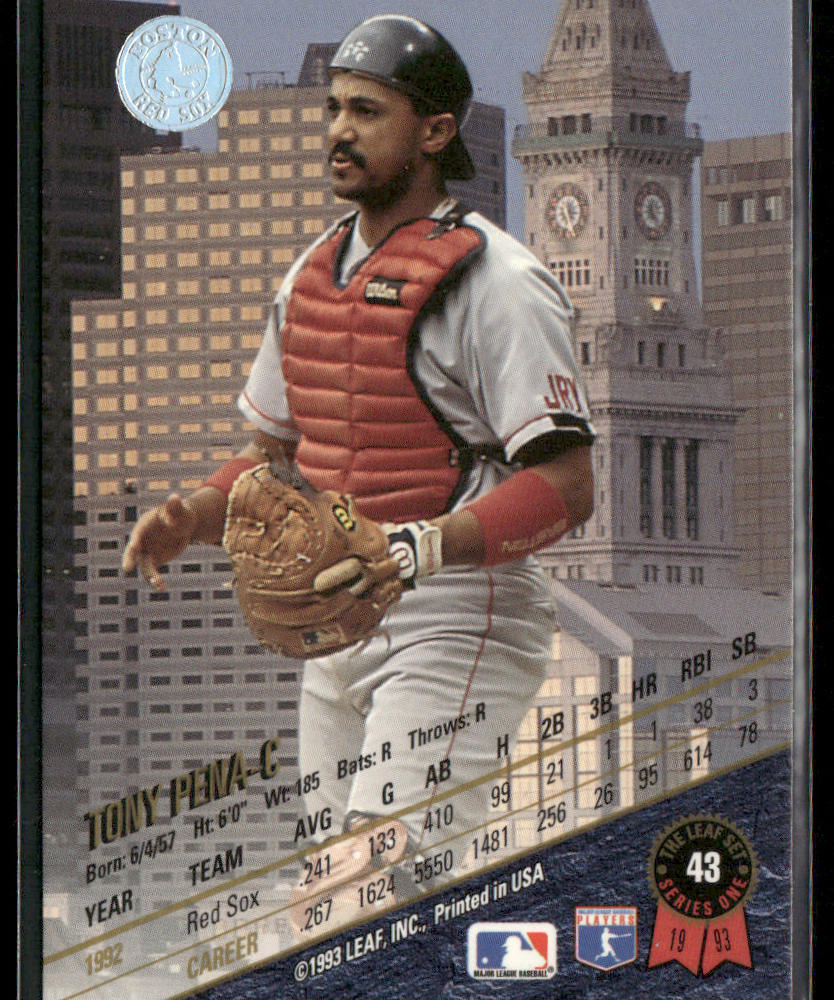 Tony Pena 1993 Leaf #43 Boston Red Sox