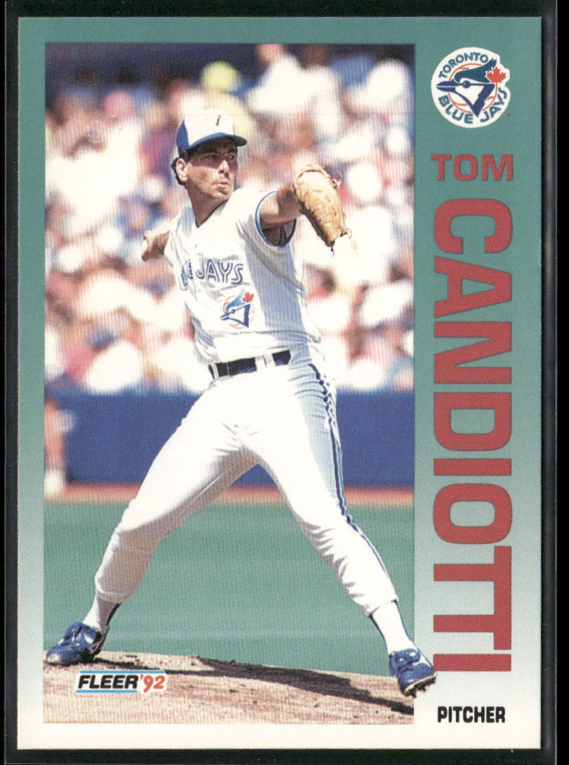 Tom Candiotti 1992 Fleer #326 Toronto Blue Jays