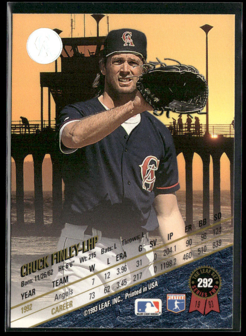 Chuck Finley 1993 Leaf #292 California Angels