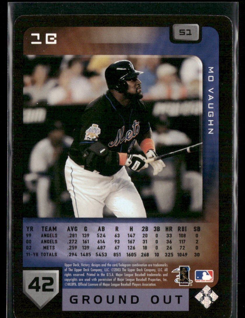 Mo Vaughn 2003 Upper Deck Victory #51 New York Mets