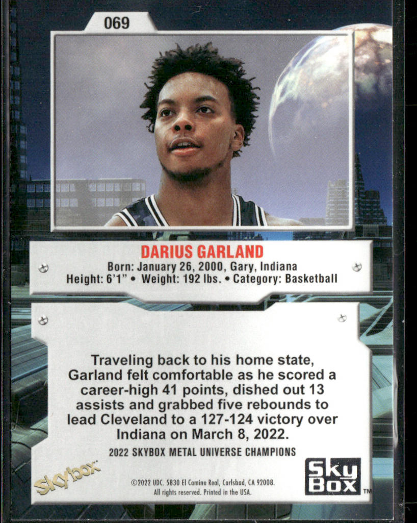 Darius Garland 2022 SkyBox Metal Universe Champions #069
