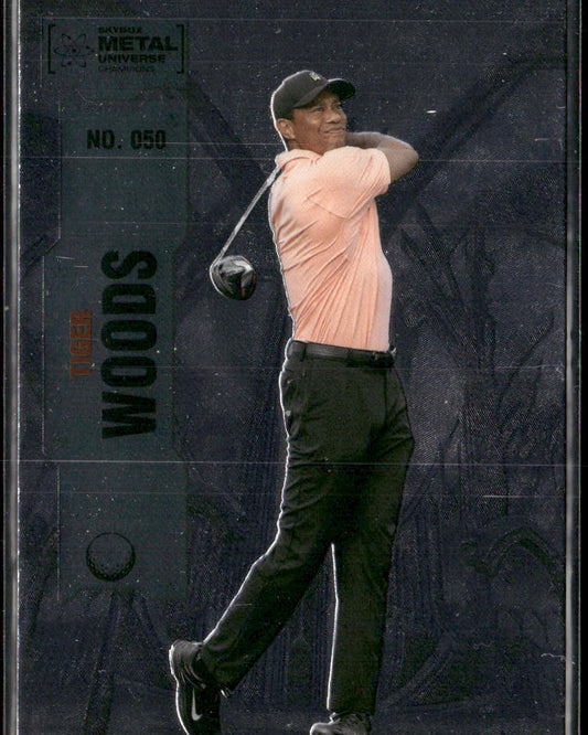 Tiger Woods 2022 SkyBox Metal Universe Champions #050 Texas Rangers