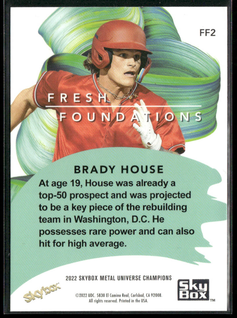 Brady House 2022 SkyBox Metal Universe Champions Fresh Foundations #FF2