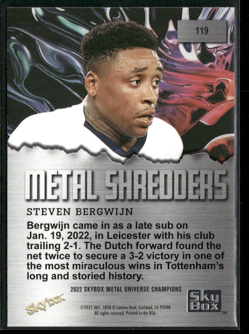 Steven Bergwijn 2022 SkyBox Metal Universe Champions #119