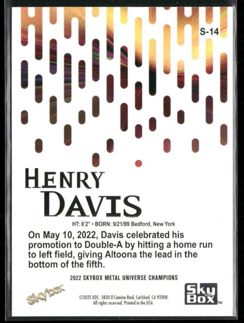 Henry Davis 2022 SkyBox Metal Universe Champions Skybox Premium #S-14