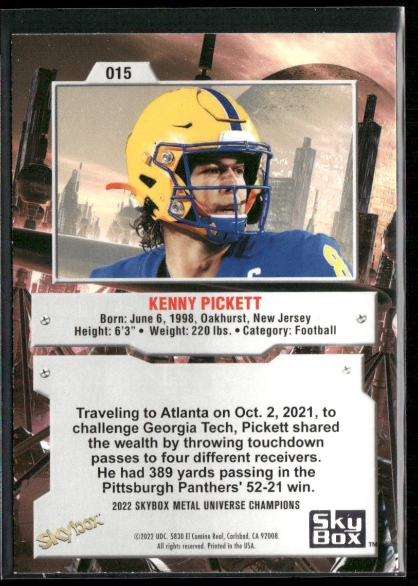 Kenny Pickett 2022 SkyBox Metal Universe Champions #015