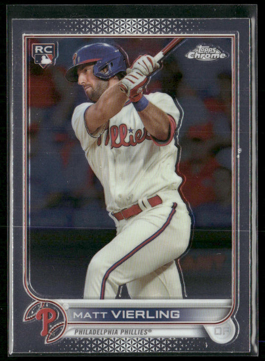Matt Vierling 2022 Topps Chrome Sonic #181 RC Philadelphia Phillies