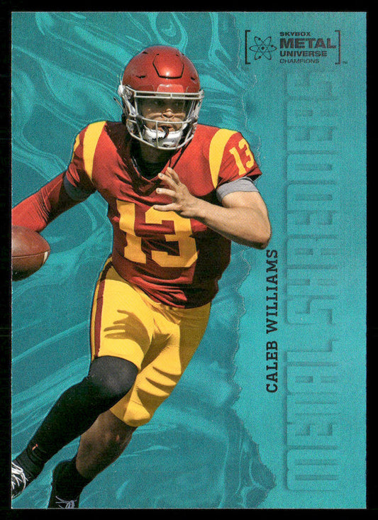 Caleb Williams 2022 SkyBox Metal Universe Champions Aqua #148