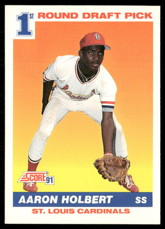 Aaron Holbert 1991 Score #676 RC St. Louis Cardinals