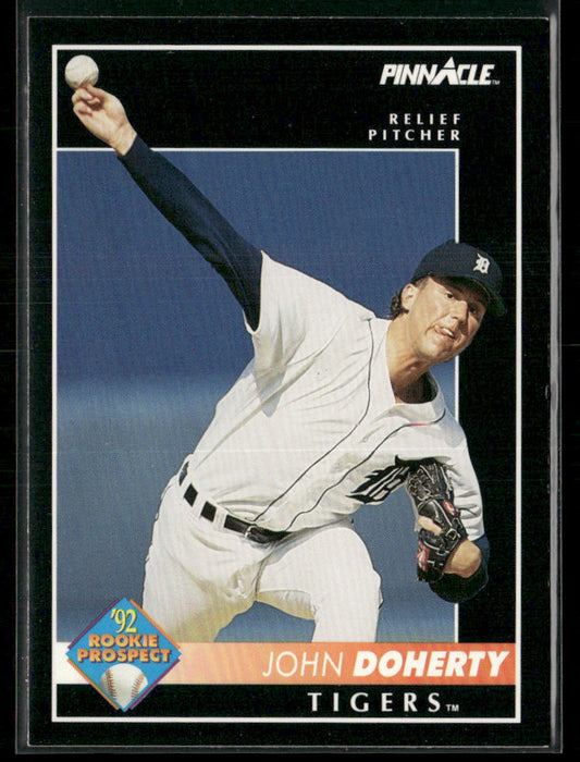 John Doherty 1992 Pinnacle #513 RC Detroit Tigers