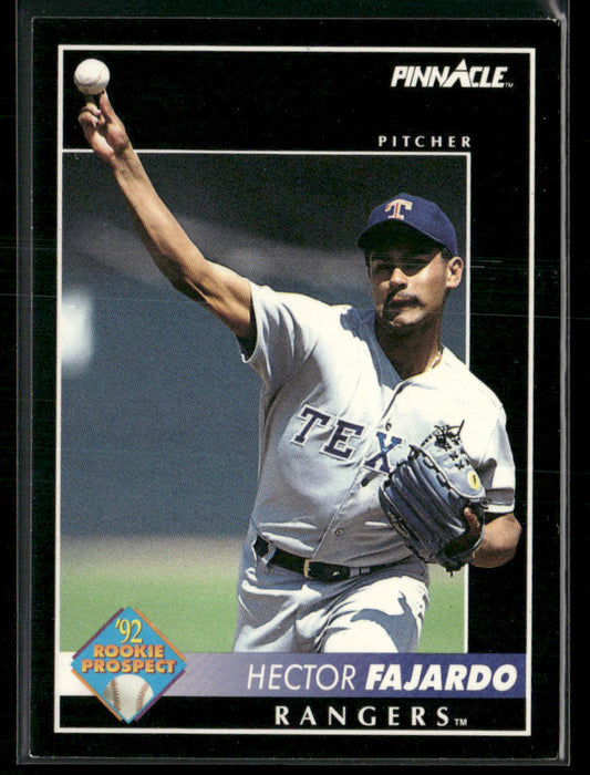 Hector Fajardo 1992 Pinnacle #573 RC Texas Rangers