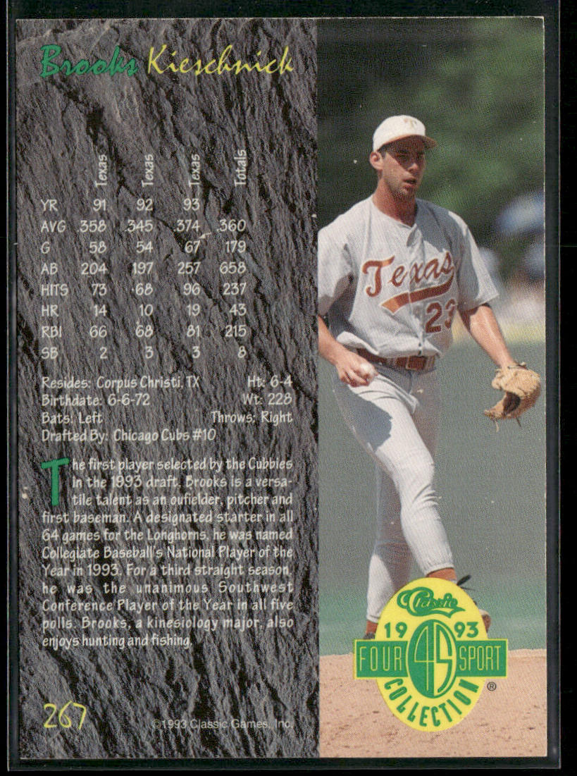 Brooks Kieschnick 1993 Classic Four Sport #267