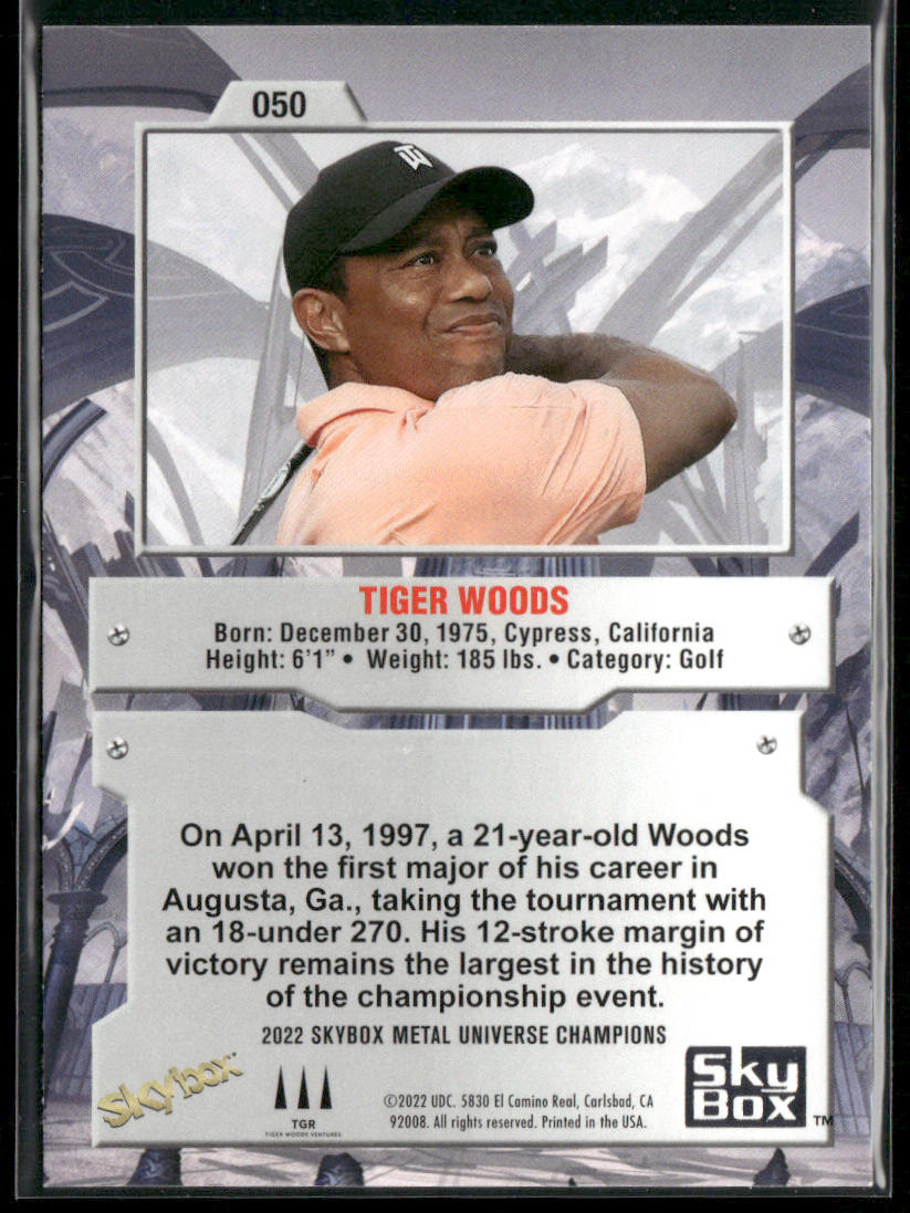 Tiger Woods 2022 SkyBox Metal Universe Champions #050 Sheffield United