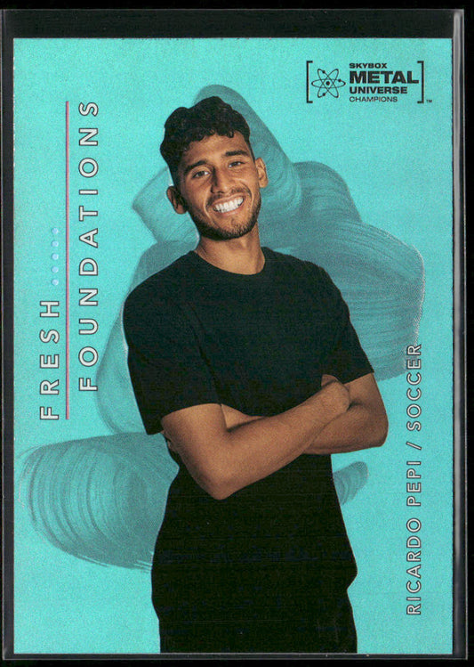 Ricardo Pepi 2022 SkyBox Metal Fresh Foundations Aqua #FF37 New York Yankees