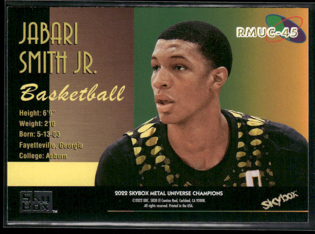 Jabari Smith 2022 SkyBox Metal 1997-98 Retro Metal Universe Champions #RMUC-45