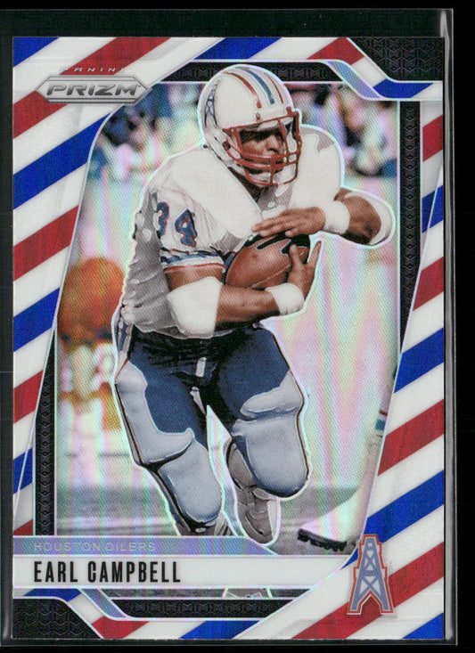 Earl Campbell 2024 Panini Prizm Red White and Blue #297 Houston Oilers