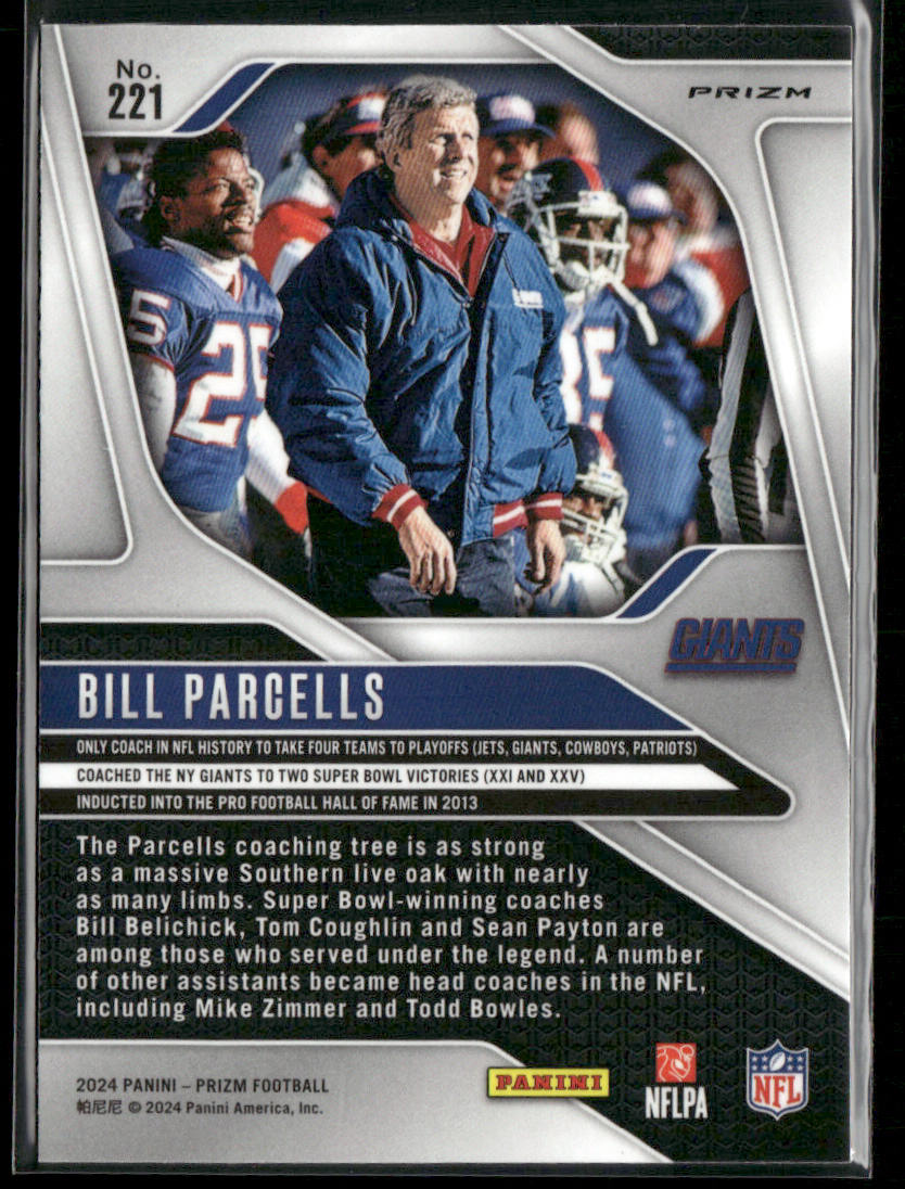 Bill Parcells 2024 Panini Prizm Silver #221 New York Giants