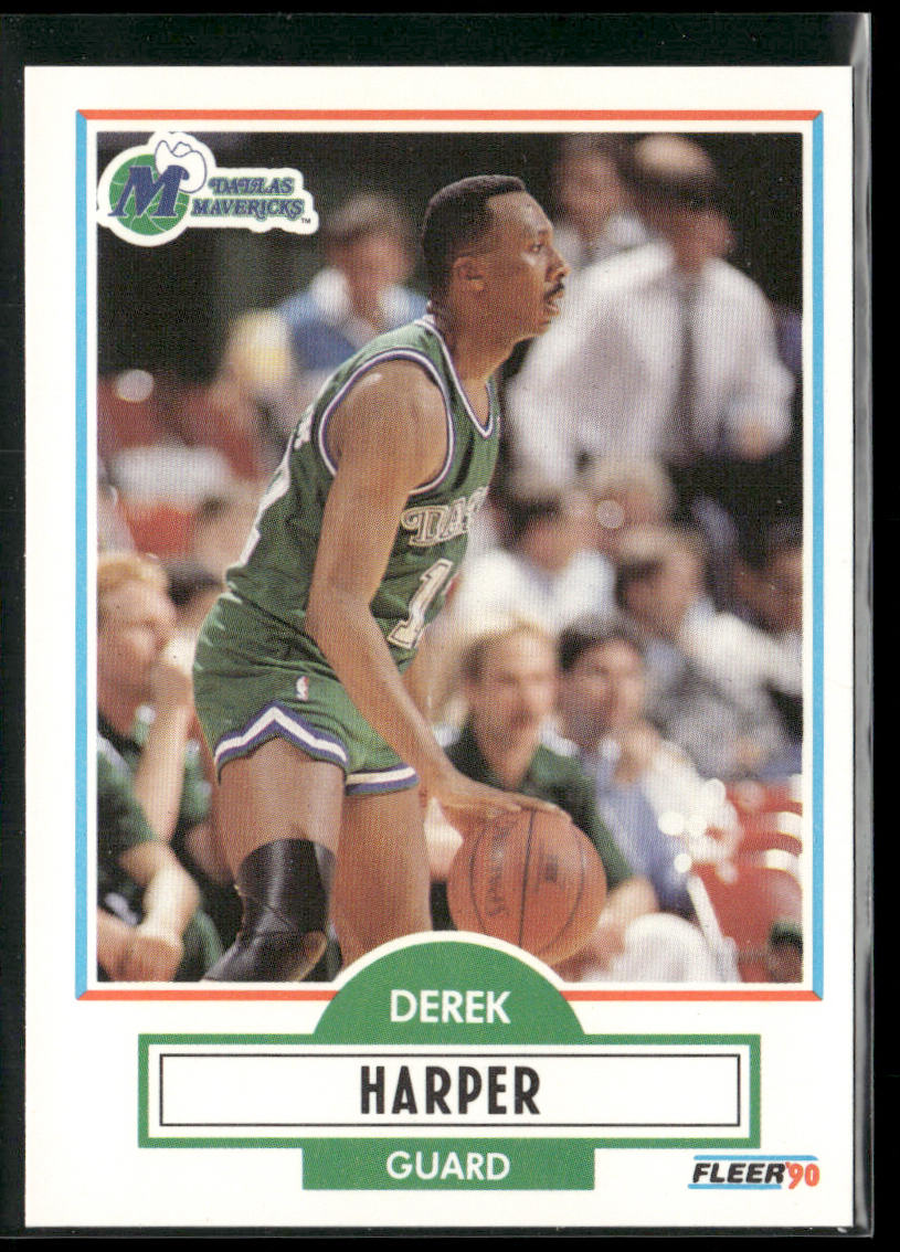 Derek Harper 1990-91 Fleer #42 Dallas Mavericks front