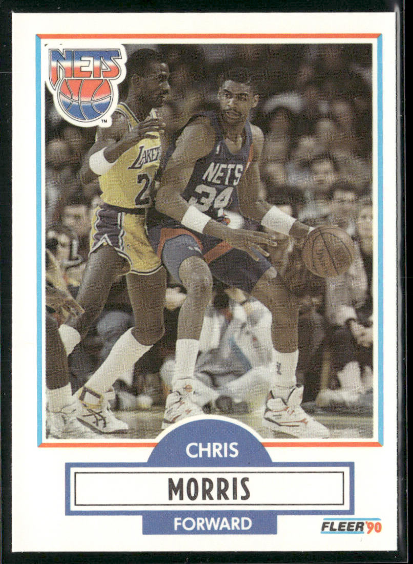 Chris Morris 1990-91 Fleer #121 New Jersey Nets front