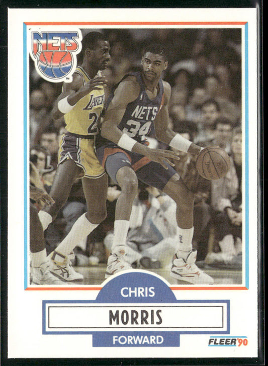 Chris Morris 1990-91 Fleer #121 New Jersey Nets front