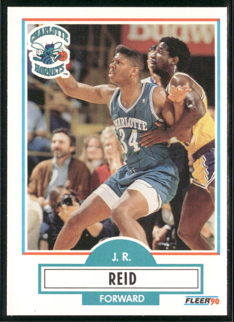 J.R. Reid 1990-91 Fleer #20 RC Charlotte Hornets