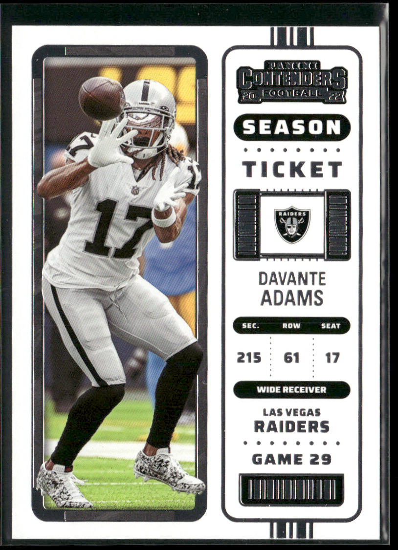 Davante Adams 2022 Panini Contenders #67 Las Vegas Raiders front