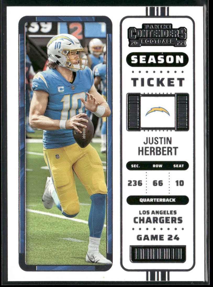 Justin Herbert 2022 Panini Contenders #72 Los Angeles Chargers front