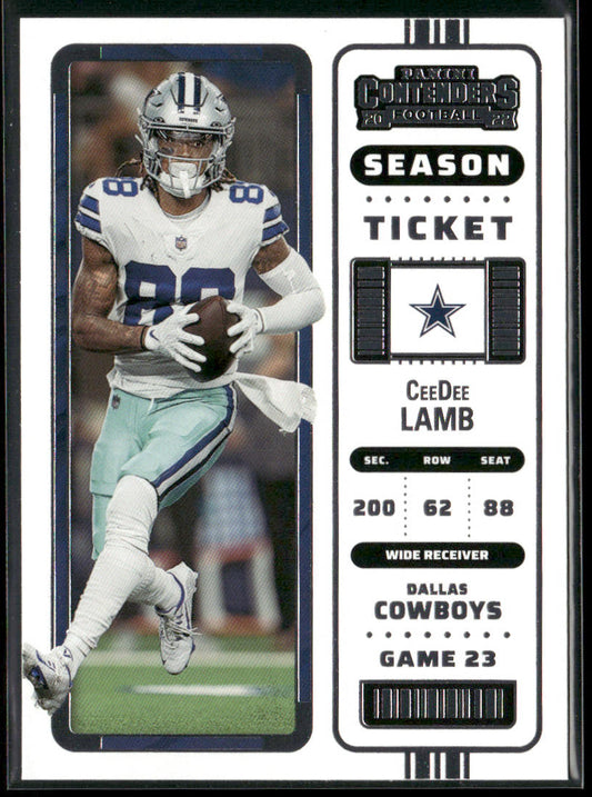CeeDee Lamb 2022 Panini Contenders #29 Dallas Cowboys front