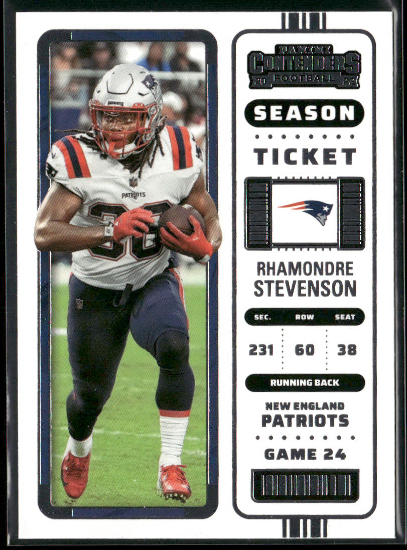 Rhamondre Stevenson 2022 Panini Contenders #86 New England Patriots front