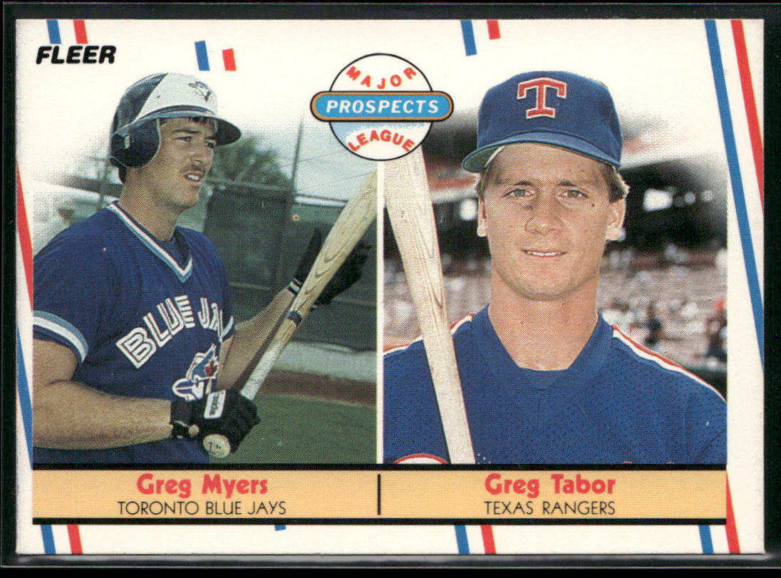 Greg Myers / Greg Tabor 1988 Fleer #644 RC